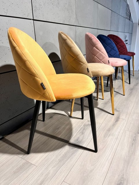 Krzesło tapicerowane GLORIA MUSTARD VELVET Lugano Krzesło tapicerowane GLORIA MUSTARD VELVET Lugano