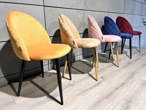 Krzesło tapicerowane GLORIA MUSTARD VELVET Lugano Krzesło tapicerowane GLORIA MUSTARD VELVET Lugano