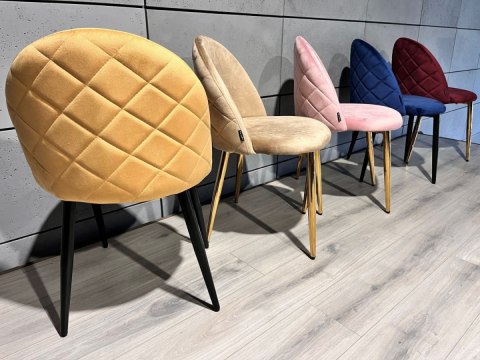 Krzesło tapicerowane GLORIA MUSTARD VELVET Lugano Krzesło tapicerowane GLORIA MUSTARD VELVET Lugano