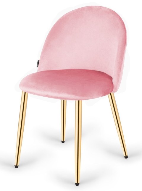 Krzesło tapicerowane GLORIA PINK VELVET GOLD Lugano Krzesło tapicerowane GLORIA PINK VELVET GOLD Lugano