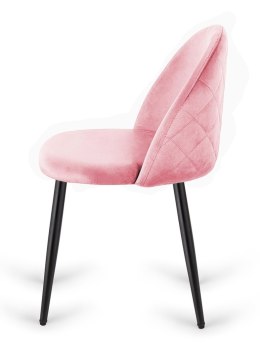 Krzesło tapicerowane GLORIA PINK VELVET Lugano