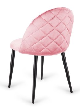 Krzesło tapicerowane GLORIA PINK VELVET Lugano