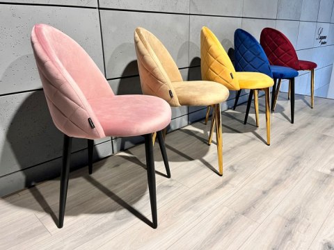 Krzesło tapicerowane GLORIA PINK VELVET Lugano Krzesło tapicerowane GLORIA PINK VELVET Lugano