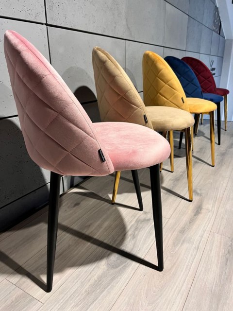 Krzesło tapicerowane GLORIA PINK VELVET Lugano Krzesło tapicerowane GLORIA PINK VELVET Lugano