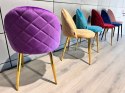 Krzesło tapicerowane GLORIA PURPLE VELVET GOLD Lugano
