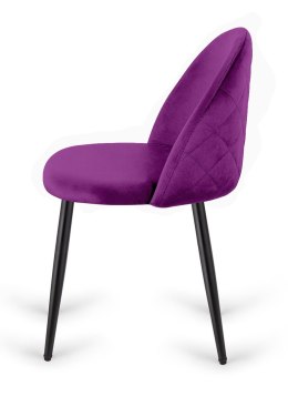Krzesło tapicerowane GLORIA PURPLE VELVET Lugano