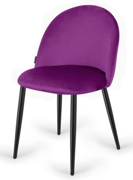 Krzesło tapicerowane GLORIA PURPLE VELVET Lugano