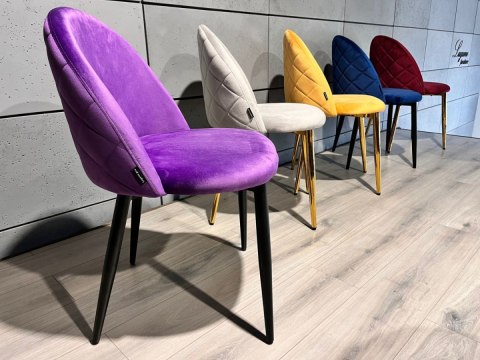 Krzesło tapicerowane GLORIA PURPLE VELVET Lugano Krzesło tapicerowane GLORIA PURPLE VELVET Lugano