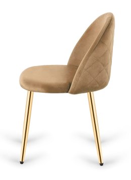 Krzesło tapicerowane GLORIA SAND VELVET GOLD OUTLET Lugano