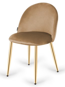 Krzesło tapicerowane GLORIA SAND VELVET GOLD OUTLET Lugano
