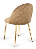 Krzesło tapicerowane GLORIA SAND VELVET GOLD OUTLET Lugano