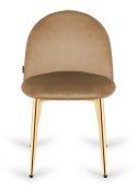 Krzesło tapicerowane GLORIA SAND VELVET GOLD OUTLET Lugano