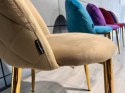 Krzesło tapicerowane GLORIA SAND VELVET GOLD OUTLET Lugano
