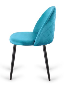 Krzesło tapicerowane GLORIA SEA BLUE VELVET Lugano