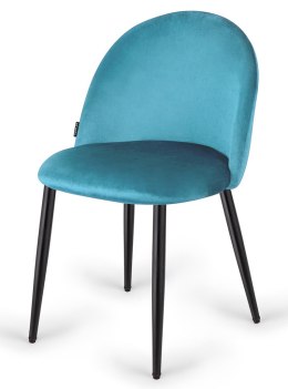 Krzesło tapicerowane GLORIA SEA BLUE VELVET Lugano
