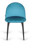 Krzesło tapicerowane GLORIA SEA BLUE VELVET Lugano