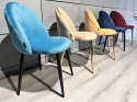 Krzesło tapicerowane GLORIA SEA BLUE VELVET Lugano
