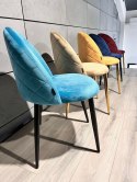 Krzesło tapicerowane GLORIA SEA BLUE VELVET Lugano