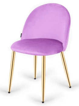 Krzesło tapicerowane GLORIA VIOLET VELVET GOLD Lugano