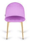 Krzesło tapicerowane GLORIA VIOLET VELVET GOLD Lugano