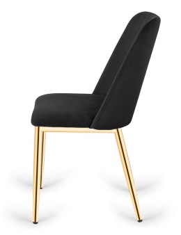 Krzesło tapicerowane GOTI BLACK VELVET GOLD Lugano