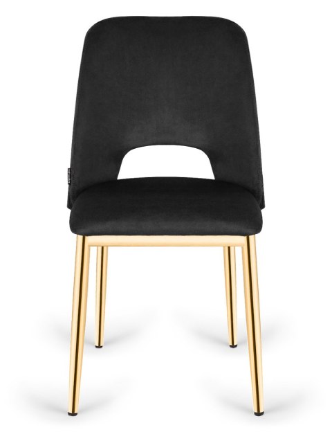 Krzesło tapicerowane GOTI BLACK VELVET GOLD Lugano Krzesło tapicerowane GOTI BLACK VELVET GOLD Lugano