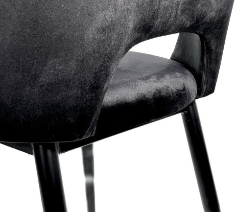 Krzesło tapicerowane GOTI BLACK VELVET GOLD Lugano Krzesło tapicerowane GOTI BLACK VELVET GOLD Lugano