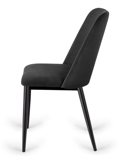 Krzesło tapicerowane GOTI BLACK VELVET Lugano Krzesło tapicerowane GOTI BLACK VELVET Lugano