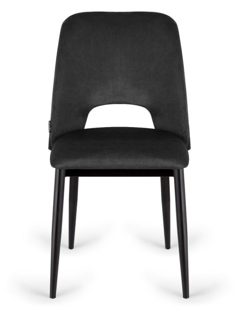 Krzesło tapicerowane GOTI BLACK VELVET Lugano Krzesło tapicerowane GOTI BLACK VELVET Lugano