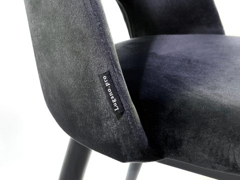 Krzesło tapicerowane GOTI BLACK VELVET Lugano Krzesło tapicerowane GOTI BLACK VELVET Lugano