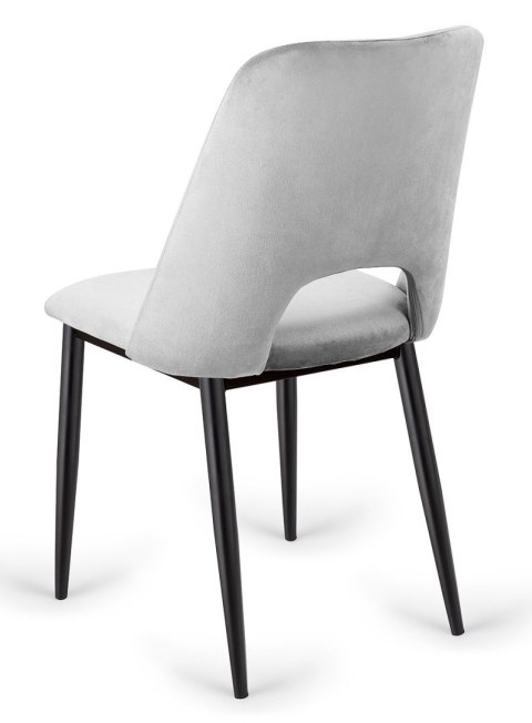 Krzesło tapicerowane GOTI LIGHT GREY VELVET II GATUNEK Lugano Krzesło tapicerowane GOTI LIGHT GREY VELVET II GATUNEK Lugano