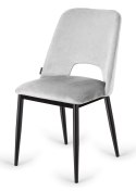 Krzesło tapicerowane GOTI LIGHT GREY VELVET Lugano