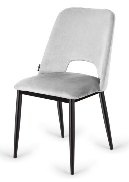 Krzesło tapicerowane GOTI LIGHT GREY VELVET Lugano