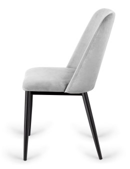 Krzesło tapicerowane GOTI LIGHT GREY VELVET Lugano