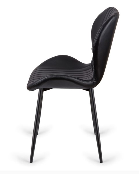 Krzesło tapicerowane MONTI BLACK PU II GATUNEK Lugano Krzesło tapicerowane MONTI BLACK PU II GATUNEK Lugano