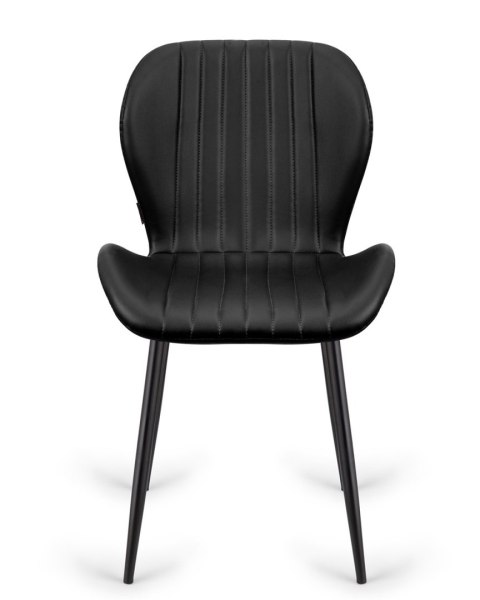Krzesło tapicerowane MONTI BLACK PU II GATUNEK Lugano Krzesło tapicerowane MONTI BLACK PU II GATUNEK Lugano