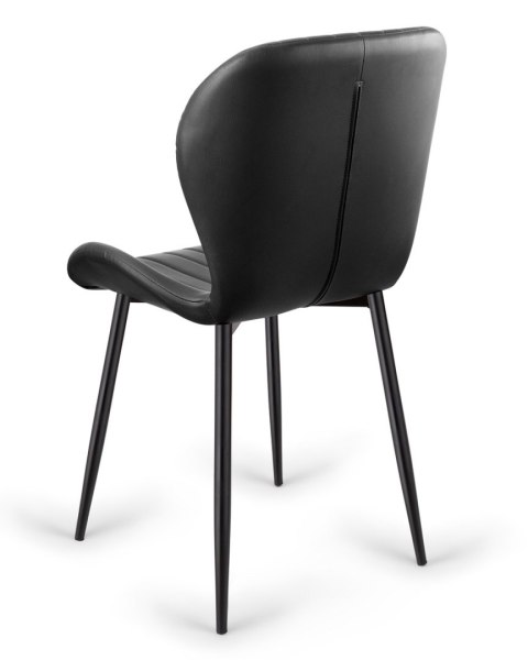 Krzesło tapicerowane MONTI BLACK PU II GATUNEK Lugano Krzesło tapicerowane MONTI BLACK PU II GATUNEK Lugano