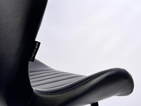 Krzesło tapicerowane MONTI BLACK PU II GATUNEK Lugano Krzesło tapicerowane MONTI BLACK PU II GATUNEK Lugano
