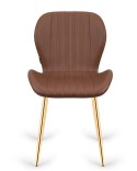 Krzesło tapicerowane MONTI BROWN PU GOLD Lugano