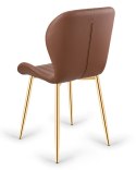 Krzesło tapicerowane MONTI BROWN PU GOLD Lugano