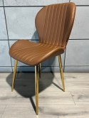 Krzesło tapicerowane MONTI BROWN PU GOLD Lugano