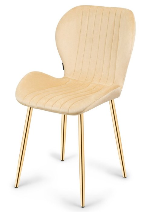 Krzesło tapicerowane MONTI VELVET BEIGE GOLD Lugano Krzesło tapicerowane MONTI VELVET BEIGE GOLD Lugano