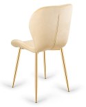Krzesło tapicerowane MONTI VELVET BEIGE GOLD Lugano