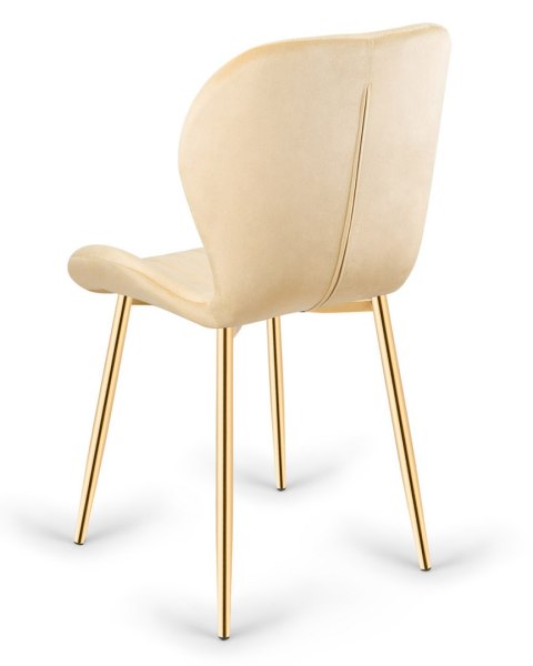 Krzesło tapicerowane MONTI VELVET BEIGE GOLD Lugano Krzesło tapicerowane MONTI VELVET BEIGE GOLD Lugano