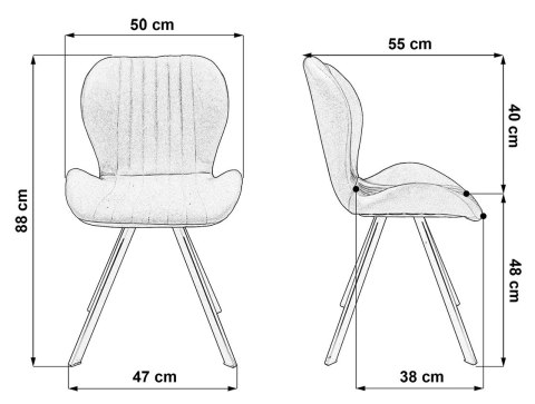 Krzesło tapicerowane MONTI VELVET BEIGE Lugano Krzesło tapicerowane MONTI VELVET BEIGE Lugano