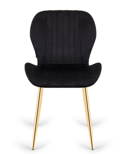 Krzesło tapicerowane MONTI VELVET BLACK GOLD Lugano Krzesło tapicerowane MONTI VELVET BLACK GOLD Lugano