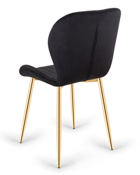 Krzesło tapicerowane MONTI VELVET BLACK GOLD Lugano Krzesło tapicerowane MONTI VELVET BLACK GOLD Lugano