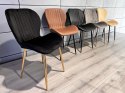 Krzesło tapicerowane MONTI VELVET BLACK GOLD Lugano
