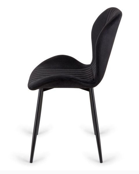 Krzesło tapicerowane MONTI VELVET BLACK Lugano Krzesło tapicerowane MONTI VELVET BLACK Lugano