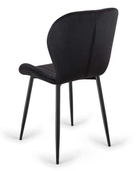 Krzesło tapicerowane MONTI VELVET BLACK Lugano Krzesło tapicerowane MONTI VELVET BLACK Lugano